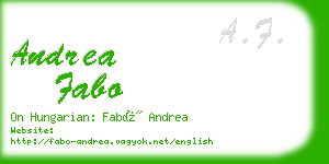 andrea fabo business card